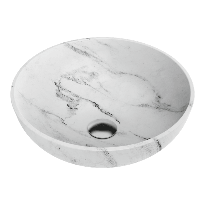 Раковина для ванной Omoikiri Hitomi-WH Marble Natceramic/WH Marble