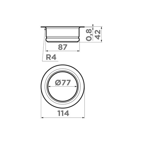 Схема Сменная горловина для измельчителя Nagare Slim Omoikiri NA-02 AB022
