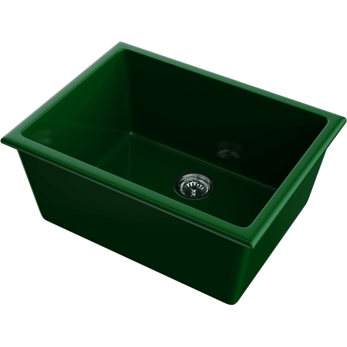 Кухонная мойка Omoikiri Okinoshima 61-U/I-RG Glossy Natceramic/royal green глянцевый