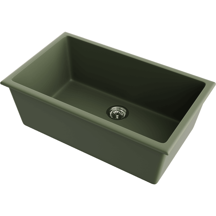 Кухонная мойка Omoikiri Okinoshima 76-U/I-OL Natceramic/olive