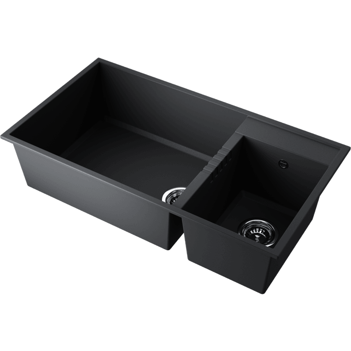 Кухонная мойка Omoikiri Tedori 85-2-U-BL Tetogranit/черный