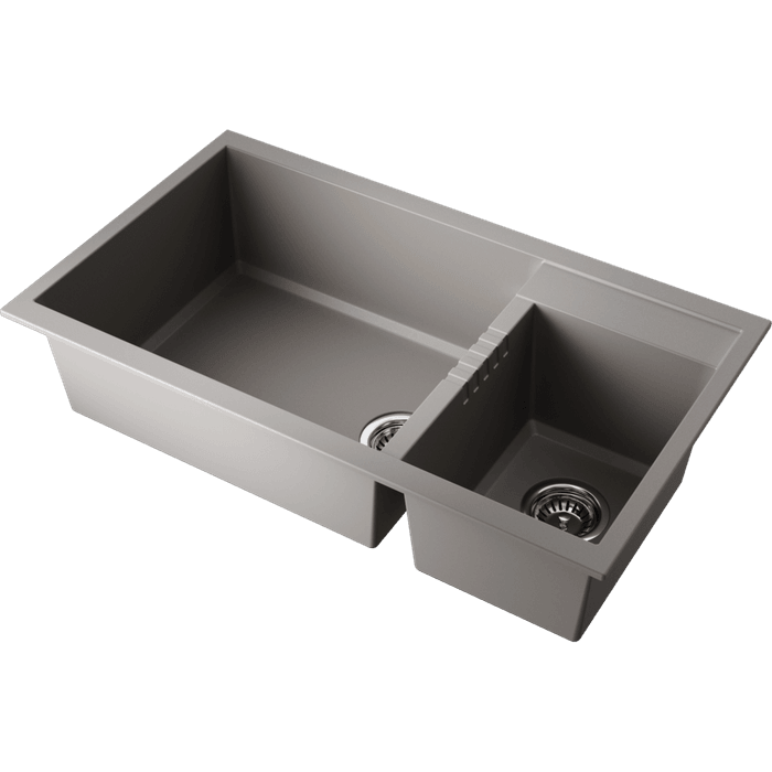Кухонная мойка Omoikiri Tedori 86-2-LB-GR Tetogranit/leningrad grey