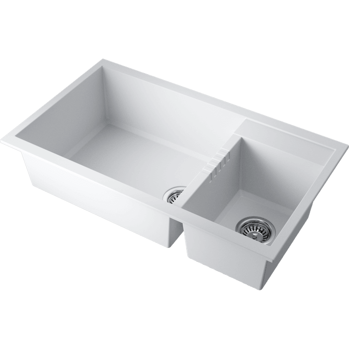 Кухонная мойка Omoikiri Tedori 86-2-LB-WH Tetogranit/белый
